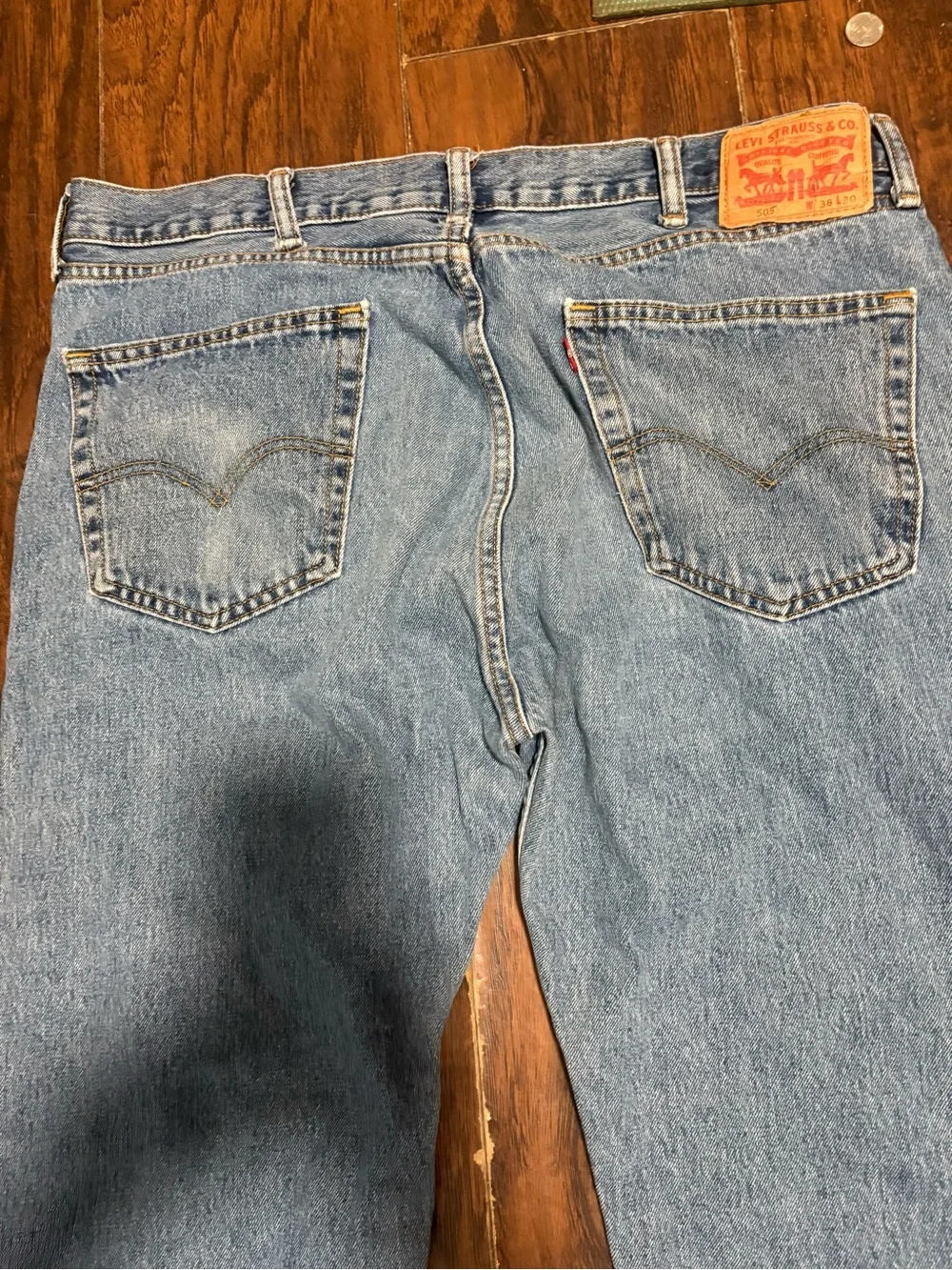 Mens Levi's 505 Blue Relaxed Fit Denim Jeans(40” x 30.5”)#USA #Rock #Country